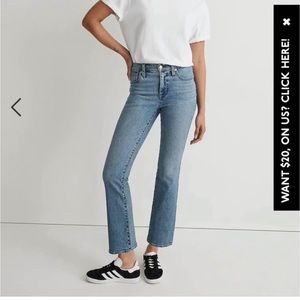 Madewell Tall Kickout crop jeans
